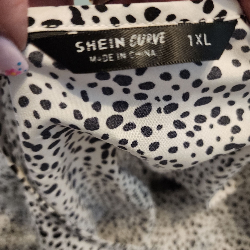 SHEIN Women's Black and White Polka Dot Dress - Picture 11 of 13